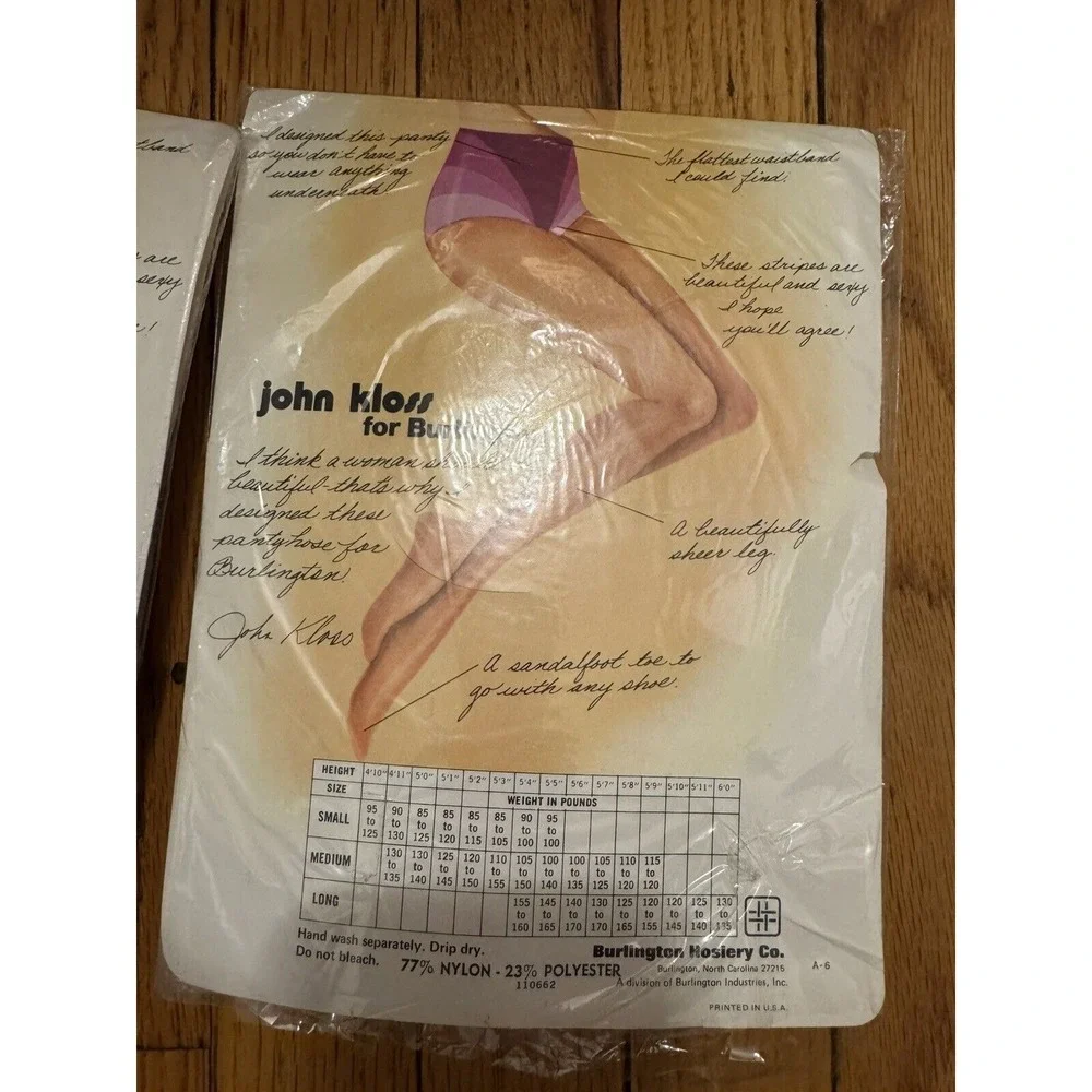 Vintage KLOSS‎ 1960s Stockings TAUPE ROUGE Stretch Nylon Hosiery S New NWT LOT